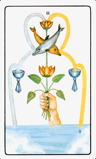 2 of Cups — The Golden Dawn Tarot tarot card