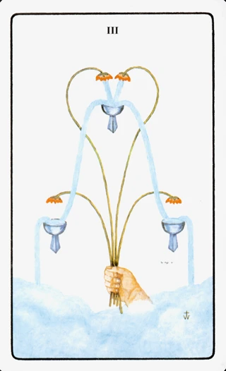 3 of Cups — The Golden Dawn Tarot tarot card