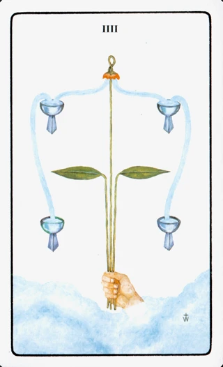 4 of Cups — The Golden Dawn Tarot tarot card