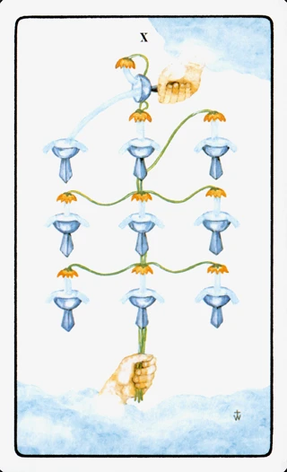 10 of Cups — The Golden Dawn Tarot tarot card