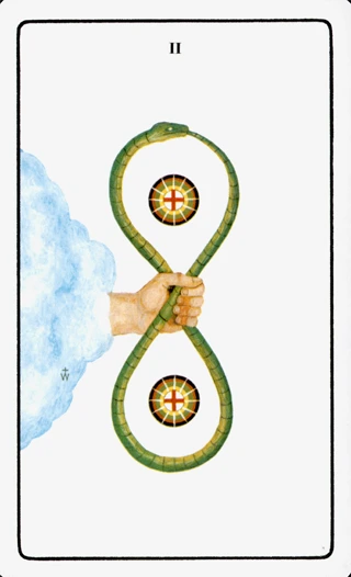 2 of Pentacles — The Golden Dawn Tarot tarot card