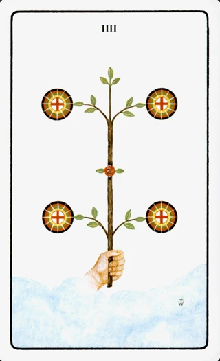 4 of Pentacles — The Golden Dawn Tarot tarot card