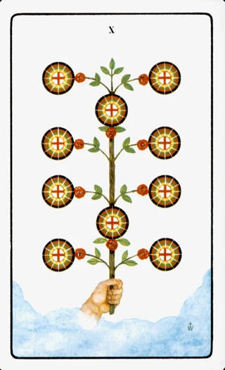 10 of Pentacles — The Golden Dawn Tarot tarot card