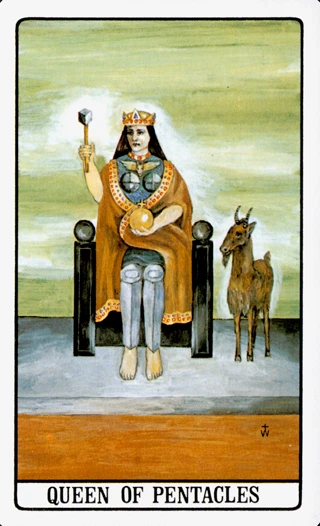 Queen of Pentacles — The Golden Dawn Tarot tarot card