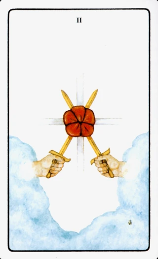 2 of Swords — The Golden Dawn Tarot tarot card