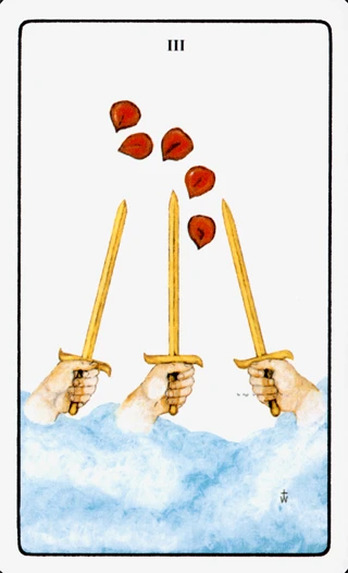 3 of Swords — The Golden Dawn Tarot tarot card