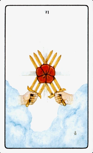 6 of Swords — The Golden Dawn Tarot tarot card