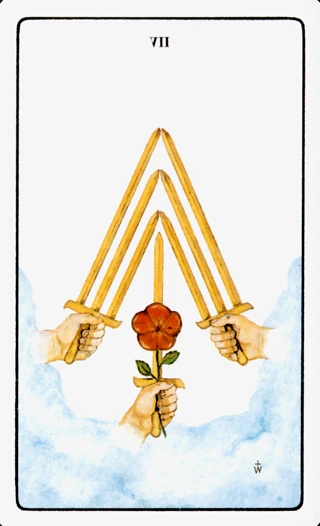 7 of Swords — The Golden Dawn Tarot tarot card