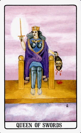 Queen of Swords — The Golden Dawn Tarot tarot card