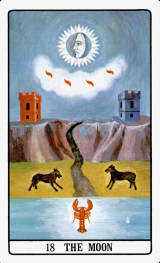 The Moon — The Golden Dawn Tarot tarot card