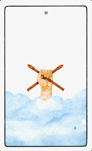 2 of Wands — The Golden Dawn Tarot tarot card