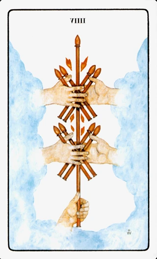 9 of Wands — The Golden Dawn Tarot tarot card