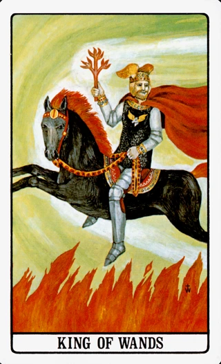 King of Wands — The Golden Dawn Tarot tarot card