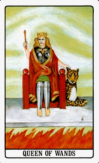 Queen of Wands — The Golden Dawn Tarot tarot card