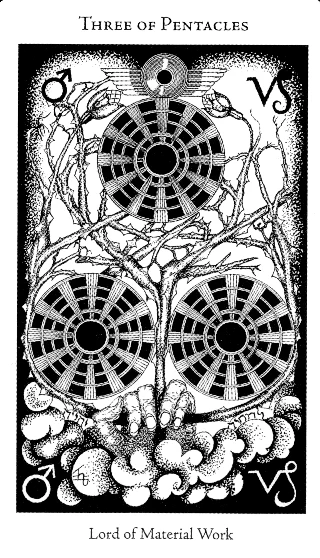 3 of Pentacles — Hermetic Tarot tarot card