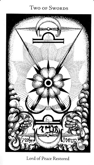 2 of Swords — Hermetic Tarot tarot card