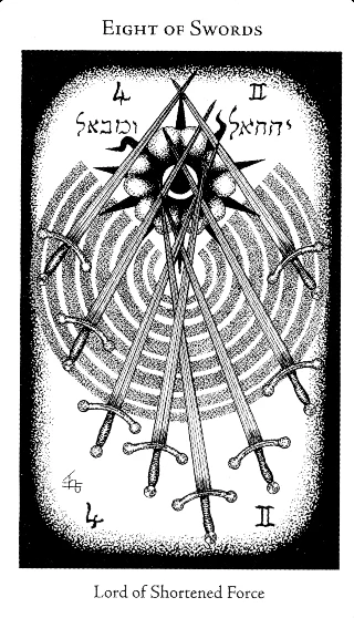 8 of Swords — Hermetic Tarot tarot card