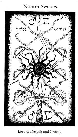 9 of Swords — Hermetic Tarot tarot card