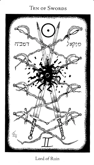 10 of Swords — Hermetic Tarot tarot card