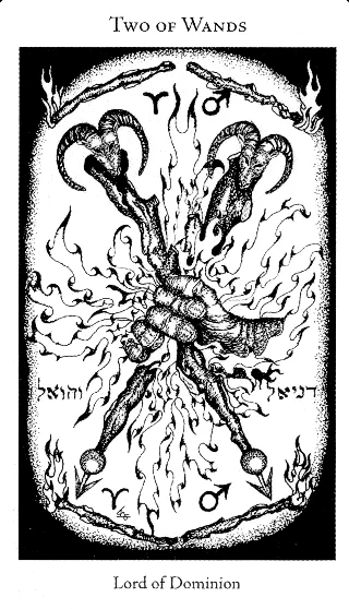 2 of Wands — Hermetic Tarot tarot card