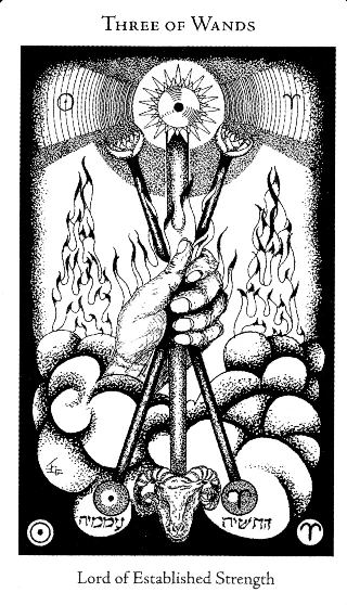 3 of Wands — Hermetic Tarot tarot card