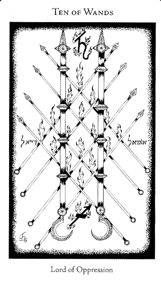 10 of Wands — Hermetic Tarot tarot card
