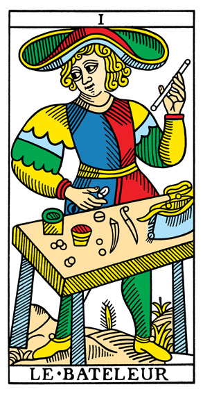 Le Bateleur (The Magician) — Tarot de Marseille tarot card