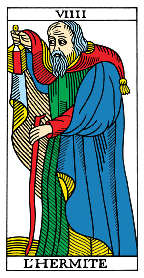 L'Ermite (The Hermit) — Tarot de Marseille tarot card