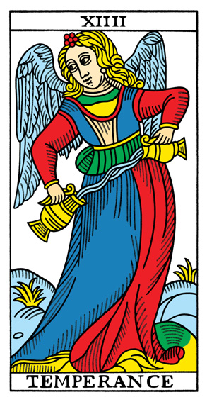 Tempérance (Temperance) — Tarot de Marseille tarot card