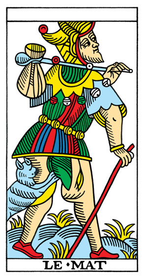 Le Mat (The Fool) — Tarot de Marseille tarot card