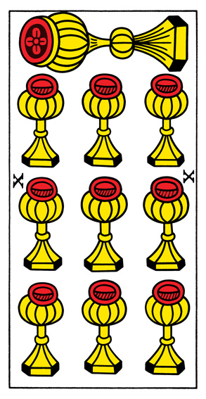 10 de Coupes (10 of Cups) — Tarot de Marseille tarot card