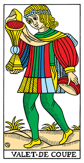 Valet de Coupes (Page of Cups) — Tarot de Marseille tarot card