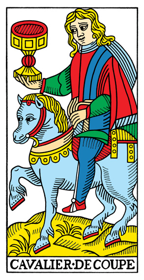 Cavalier de Coupes (Knight of Cups) — Tarot de Marseille tarot card