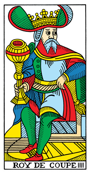Roi de Coupes (King of Cups) — Tarot de Marseille tarot card