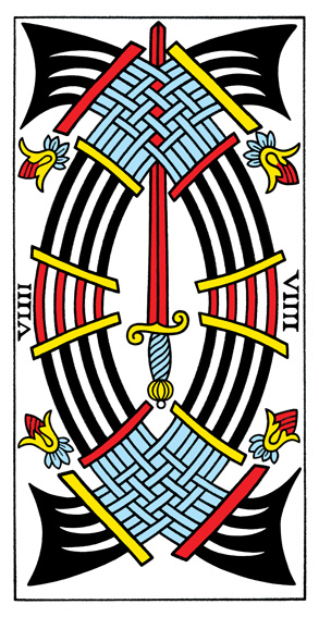 9 d'Épées (9 of Swords) — Tarot de Marseille tarot card