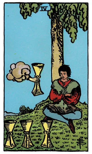 4 of Cups — Rider-Waite-Smith (RWS) tarot card