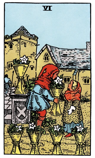 6 of Cups — Rider-Waite-Smith (RWS) tarot card