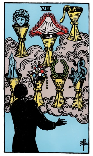 7 of Cups — Rider-Waite-Smith (RWS) tarot card