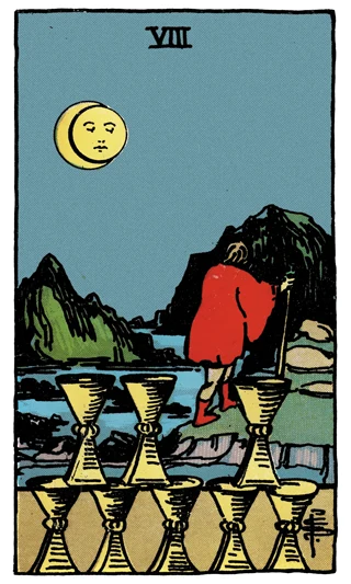 8 of Cups — Rider-Waite-Smith (RWS) tarot card