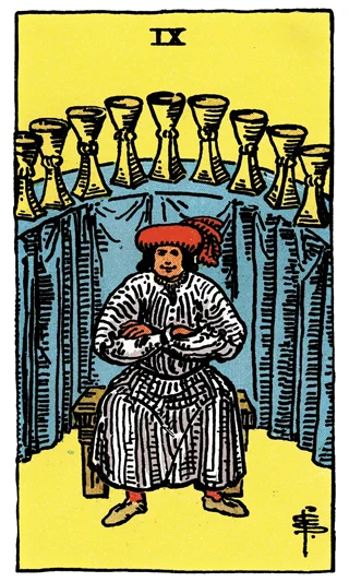 9 of Cups — Rider-Waite-Smith (RWS) tarot card