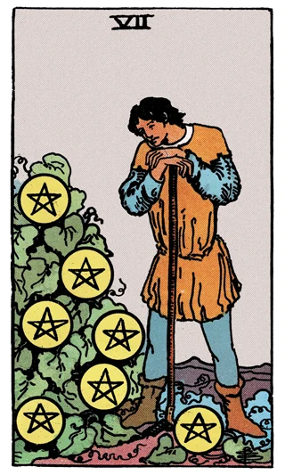 7 of Pentacles — Rider-Waite-Smith (RWS) tarot card