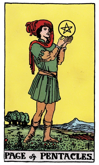 Page of Pentacles — Rider-Waite-Smith (RWS) tarot card