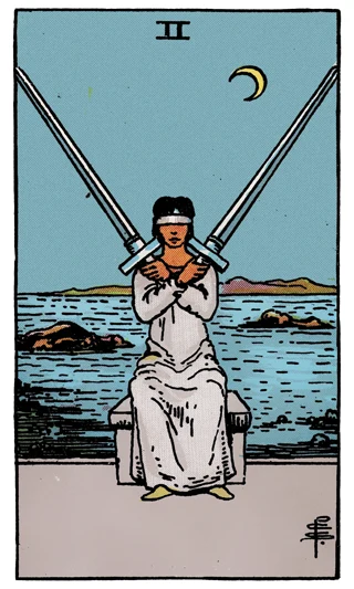 2 of Swords — Rider-Waite-Smith (RWS) tarot card