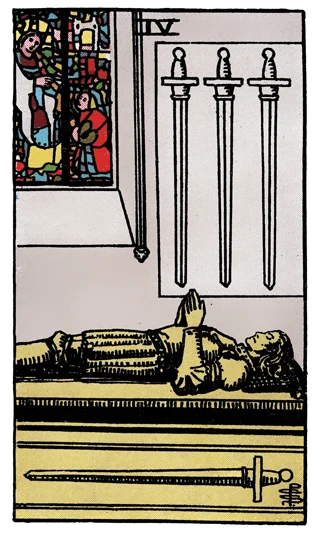 4 of Swords — Rider-Waite-Smith (RWS) tarot card