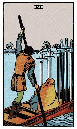 6 of Swords — Rider-Waite-Smith (RWS) tarot card