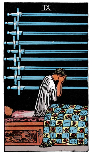 9 of Swords — Rider-Waite-Smith (RWS) tarot card