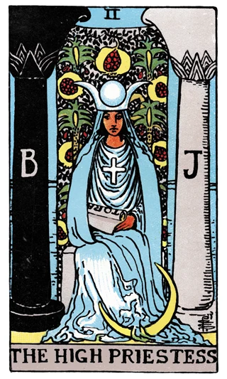 The High Priestess — Rider-Waite-Smith (RWS) tarot card