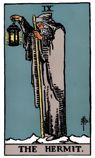 The Hermit — Rider-Waite-Smith (RWS) tarot card