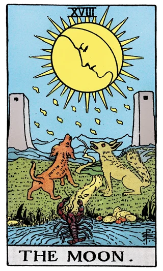 The Moon — Rider-Waite-Smith (RWS) tarot card