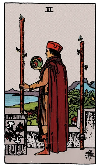 2 of Wands — Rider-Waite-Smith (RWS) tarot card
